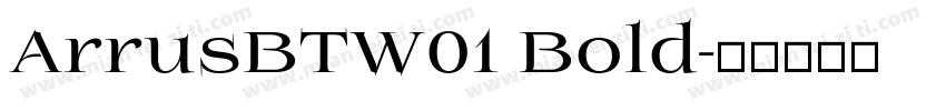 ArrusBTW01 Bold字体转换